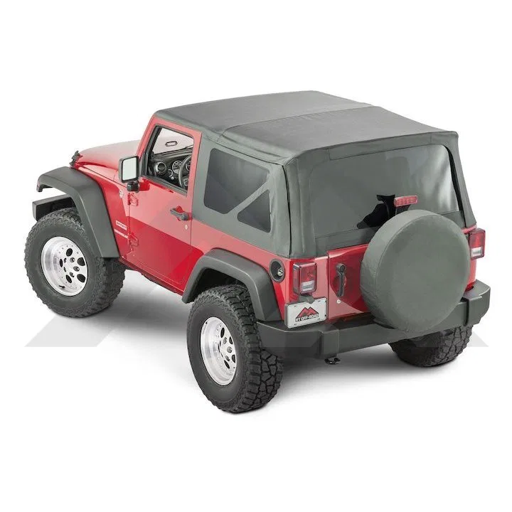 RT10935T – CROWN AUTO Soft Top, Black Fabric Uses Factory Full Steel Doors Includes Tinted Windows Includes Hardware